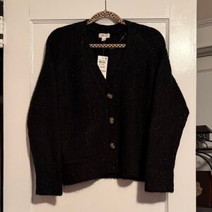 Style & Co. Black Button Cardigan